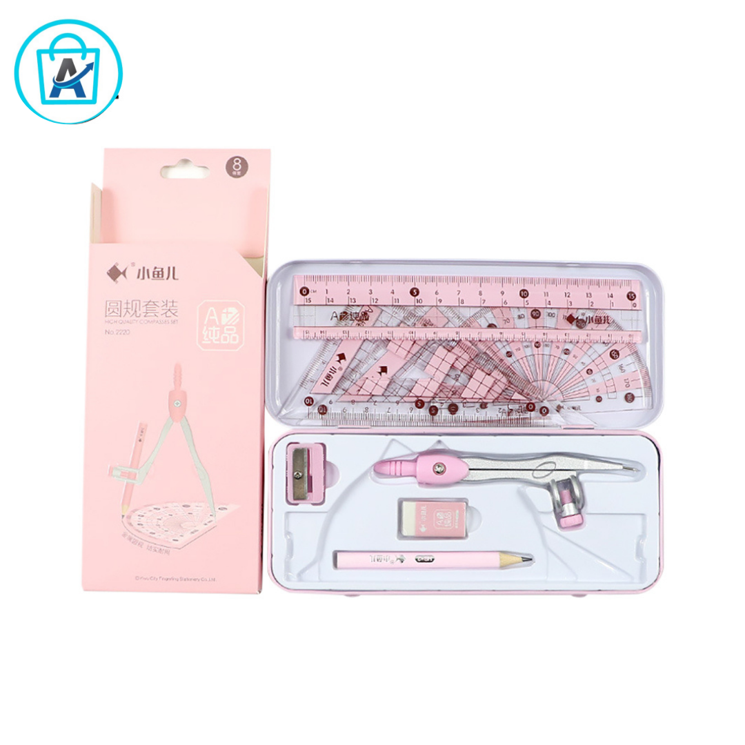 Estojo escolar - Kit De Geometria Matemática De 8 Peças para estudantes