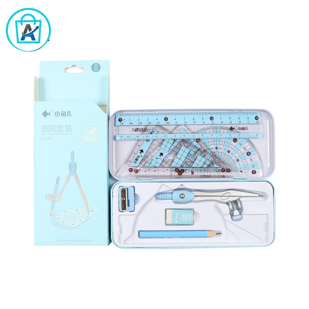 Estojo escolar - Kit De Geometria Matemática De 8 Peças para estudantes