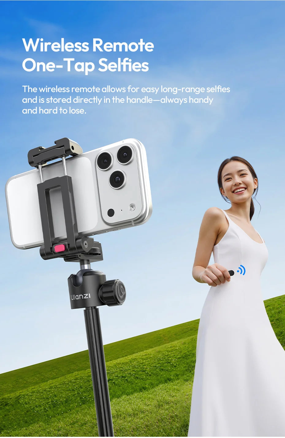 📸Tripé Universal 2 Em 1 Com Design Integrado Ulanzi Mt-44 com Controle Remoto