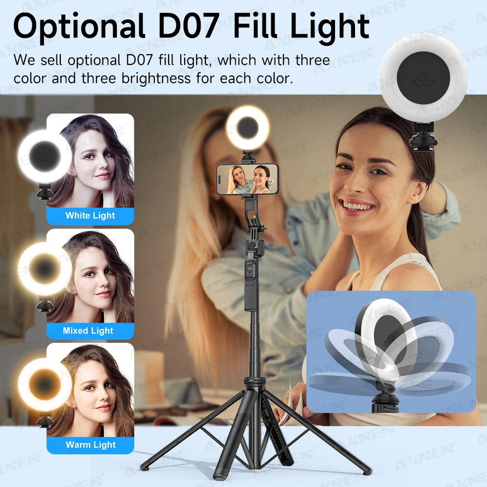 📱 AXNEN C17 Selfie Stick com Rastreamento Facial Inteligente