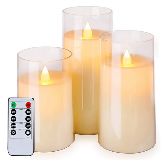 Kit Elegante de Velas LED 3Pcs