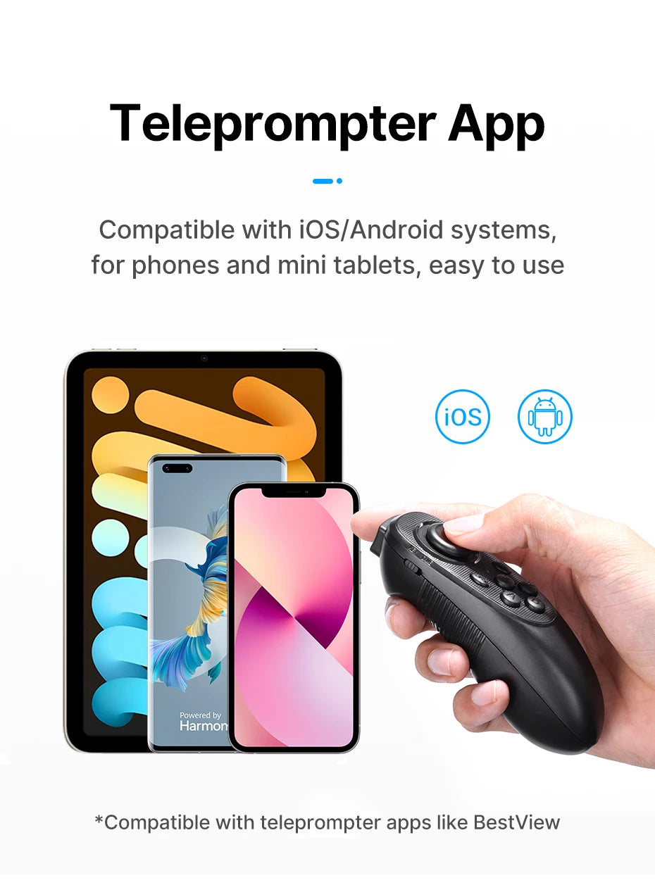 Ulanzi RT02 Teleprompter Sem Montagem Para Celular Tablet E Câmera Com Controle Bluetooth