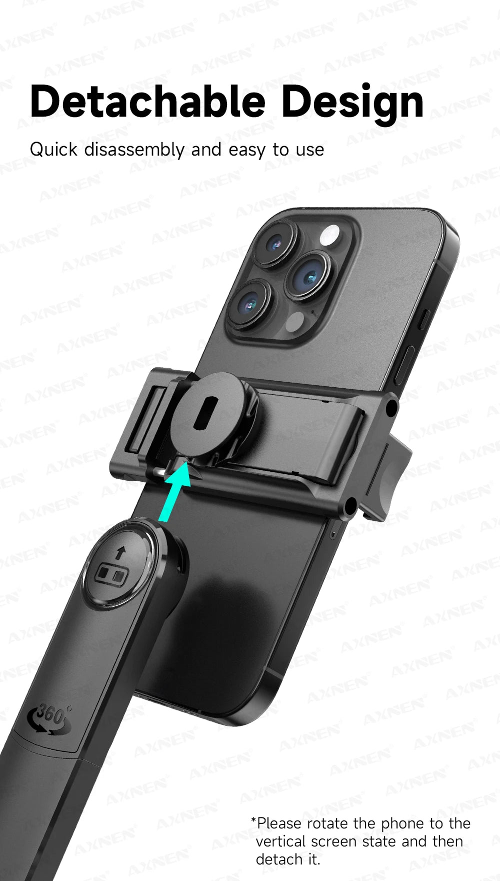 📱 AXNEN C17 Selfie Stick com Rastreamento Facial Inteligente