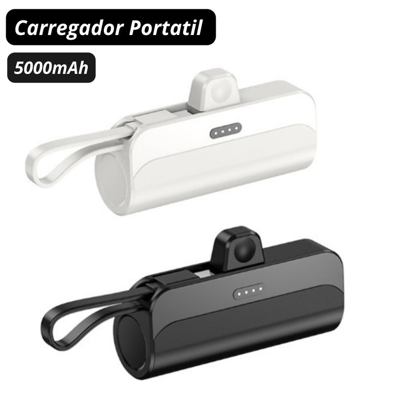 Mini Carregador Portátil Potente para Celular - Power Bank (Iphone e Entrada Tipo C)