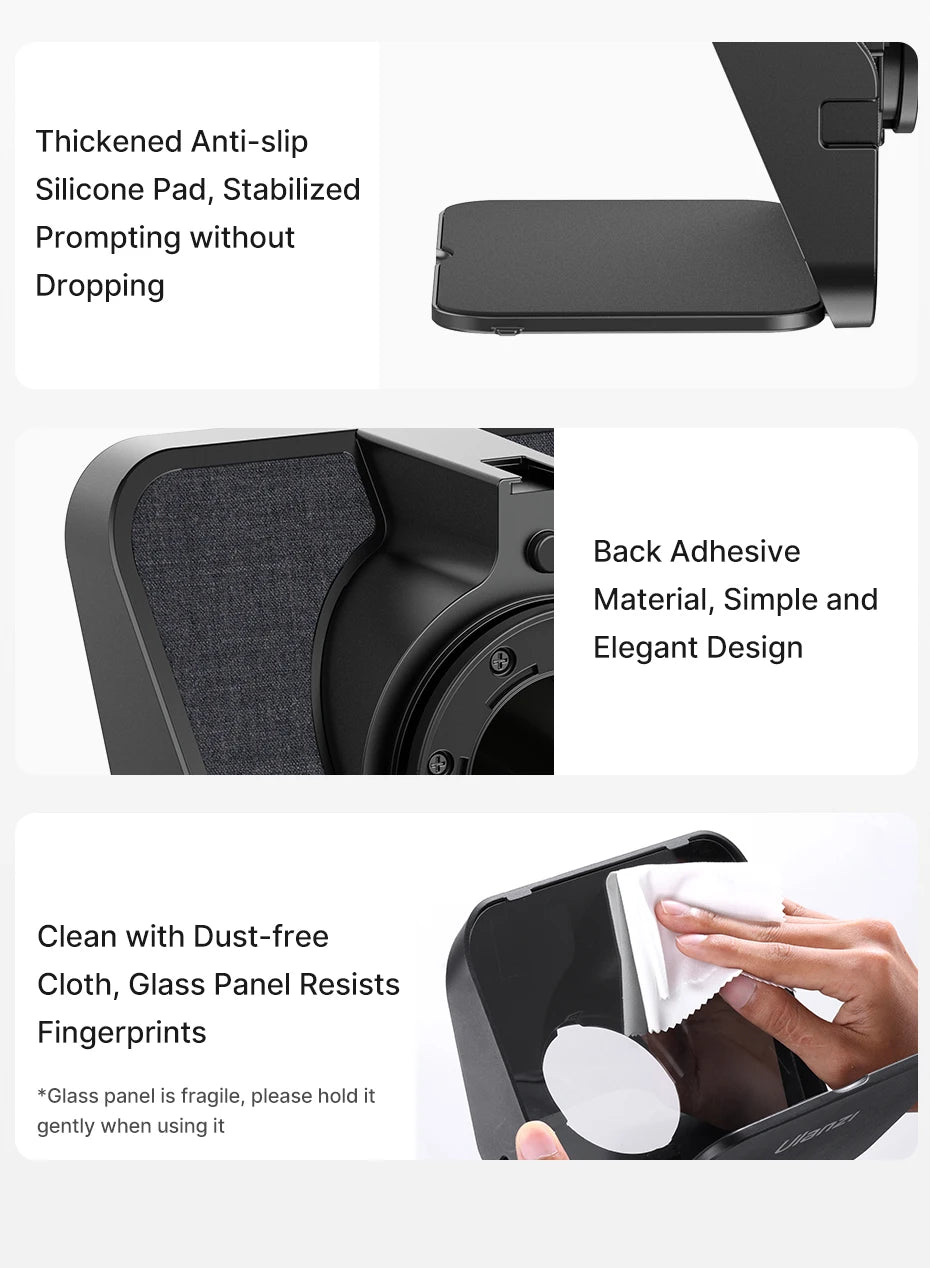 Ulanzi RT02 Teleprompter Sem Montagem Para Celular Tablet E Câmera Com Controle Bluetooth