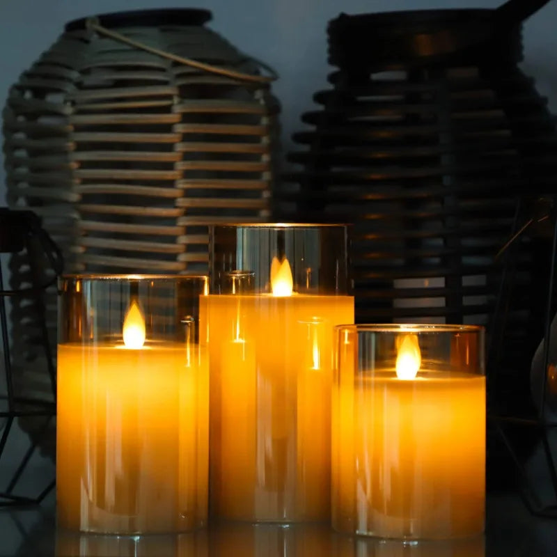 Kit Elegante de Velas LED 3Pcs