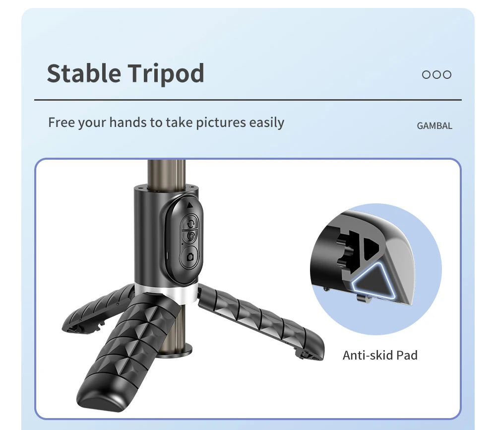 Gimbal Estabilizador Tripe 360° Panoramic Shot Com Led Q18