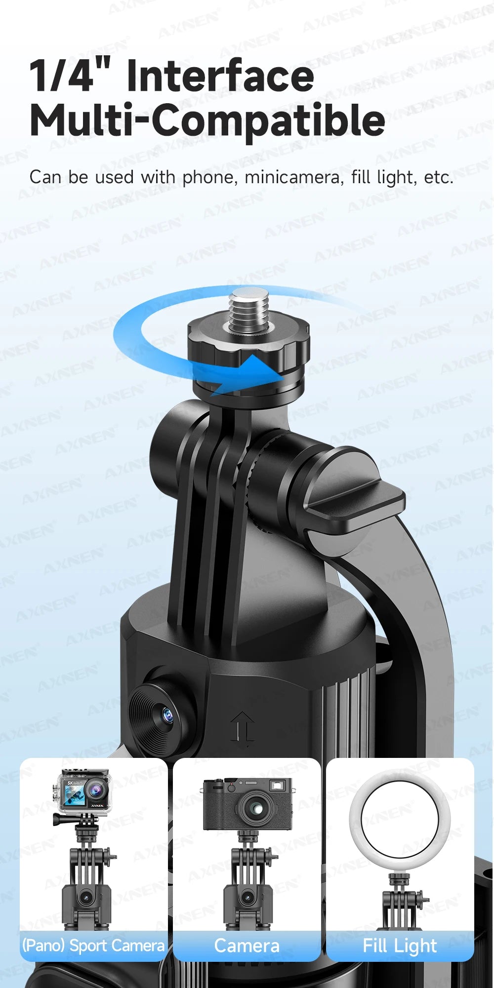 📱 AXNEN C17 Selfie Stick com Rastreamento Facial Inteligente