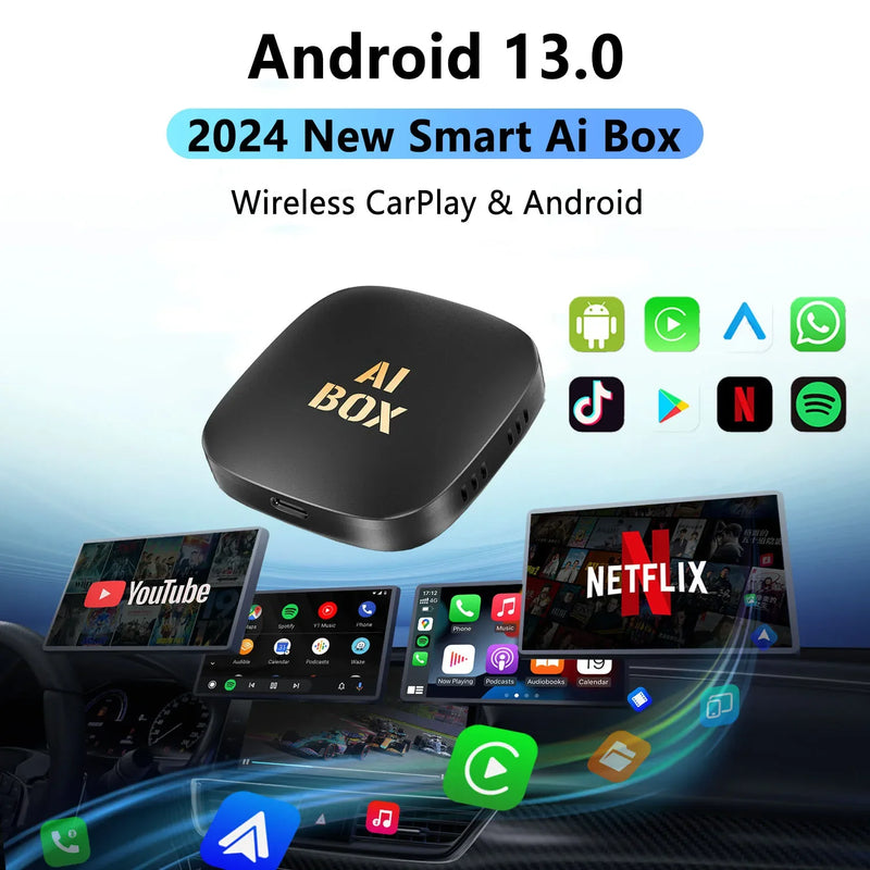 Streaming AI Box Android CarPlay Sem Fio