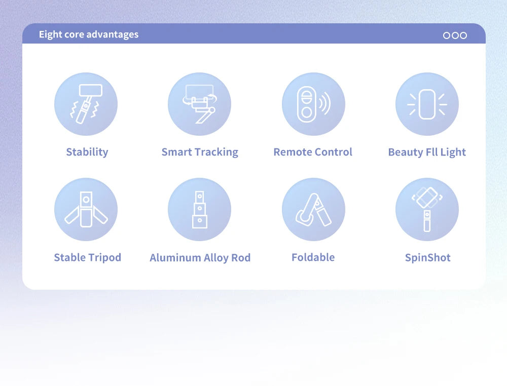 Gimbal Estabilizador Tripe 360° Panoramic Shot Com Led Q18