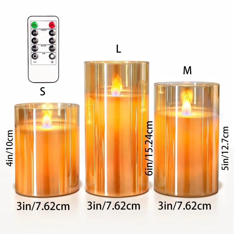 Kit Elegante de Velas LED 3Pcs