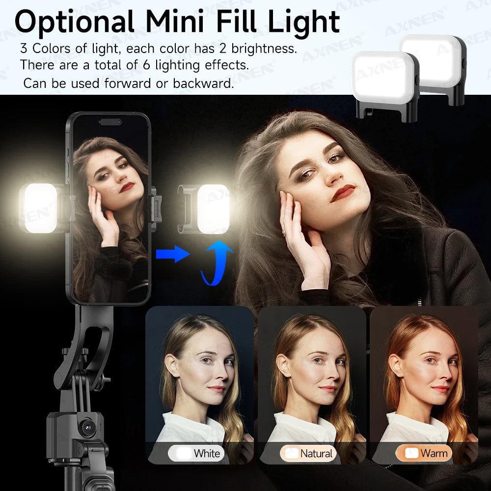 📱 AXNEN C17 Selfie Stick com Rastreamento Facial Inteligente