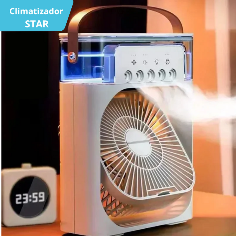 Mini Climatizador STAR e Umidificador de Ar Portátil