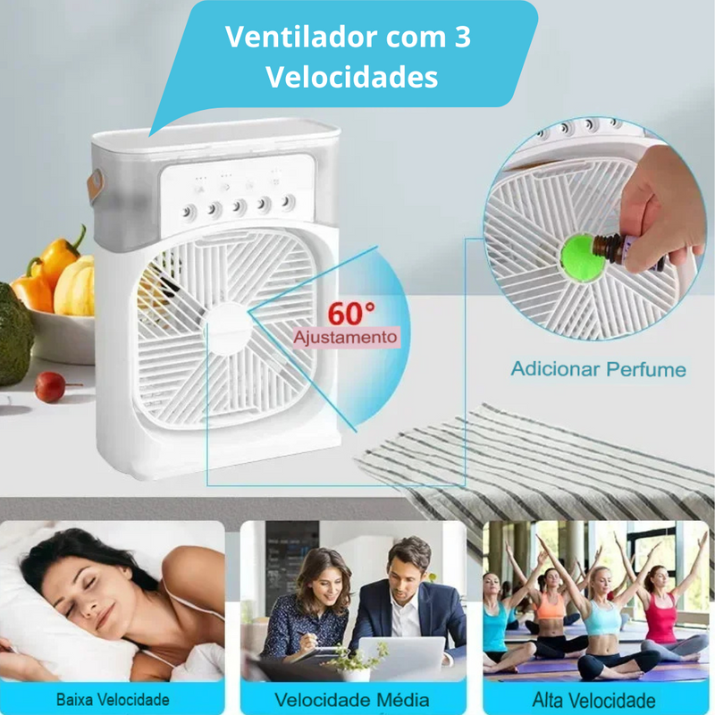 Mini Climatizador STAR e Umidificador de Ar Portátil