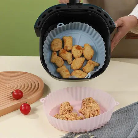 Forma de Silicone para Air Fryer Antiaderente Reutilizável